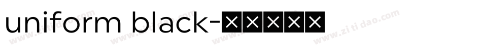uniform black字体转换